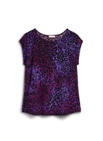 Leopard Print Cap Sleeve Top