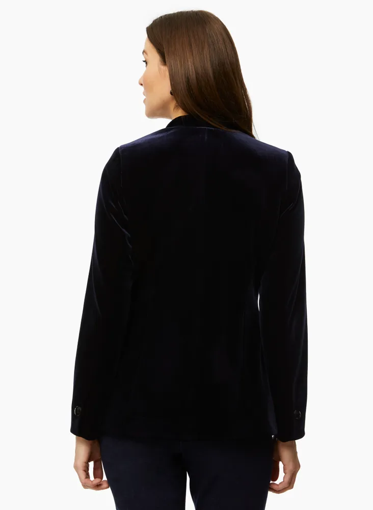 Velvet Single Button Jacket