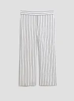 Striped Pull-On Elastic Waist Pants