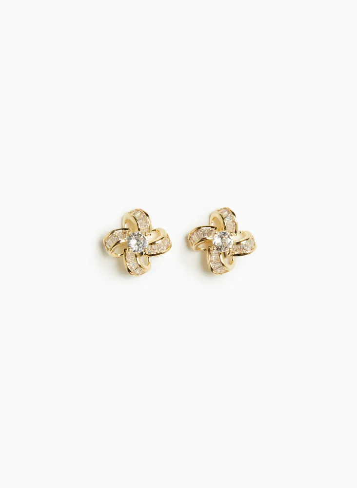 Crystal Detail Stud Earrings