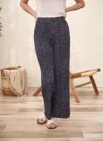 Dot Print Pull-On Pants