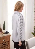 Beaded Dolman Sleeve Turtleneck Sweater