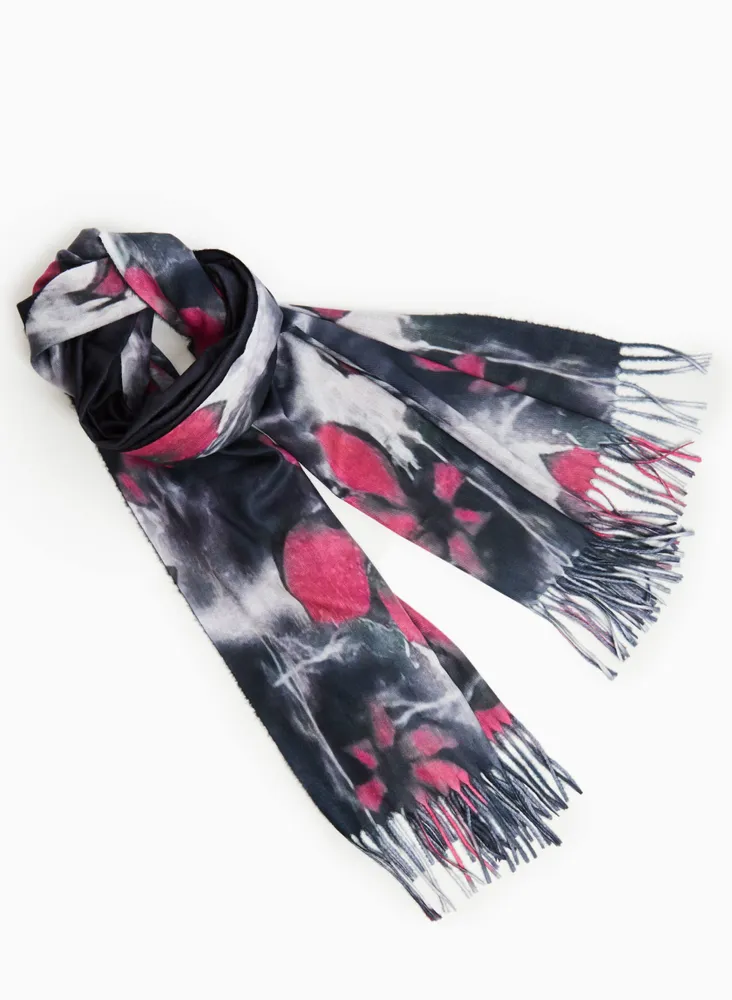 Reversible Floral Print Scarf