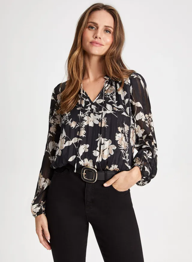 Laura Smocked Floral Motif Blouse