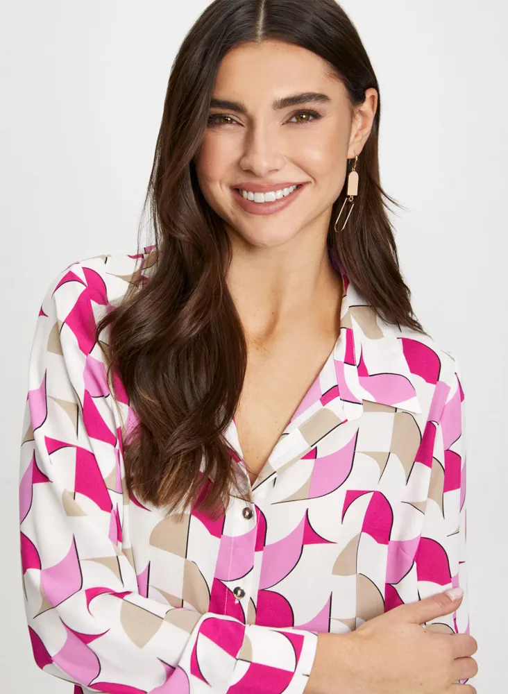 Geometric Motif Blouse