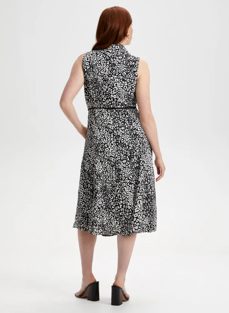 Leopard Print Midi Dress