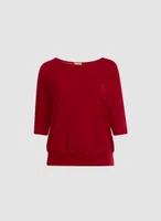 3/4 Sleeve Knit Top