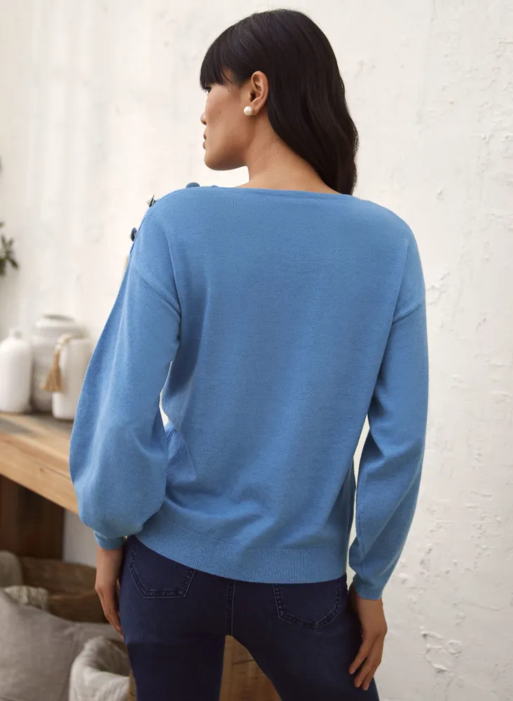 Button Detail Sweater