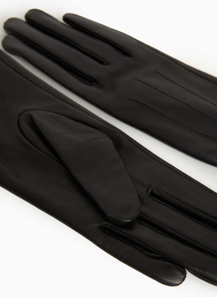 Two-Tone Leather Gloves