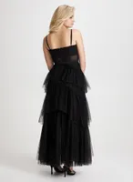 Corset Tiered Strapless dress