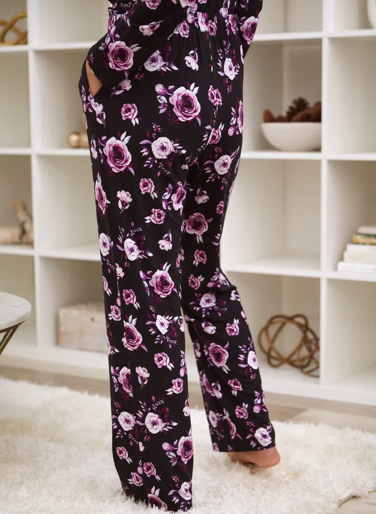 Rose Print Pyjama Pants