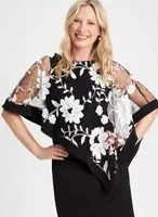 Floral Lace Poncho Dress