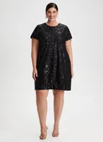 Diamond Motif Sequin Dress