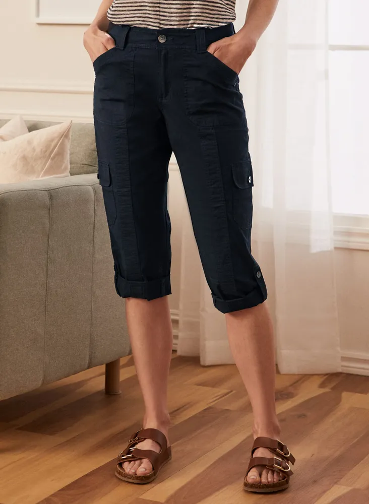 Laura Petites Cargo Capris With Pockets