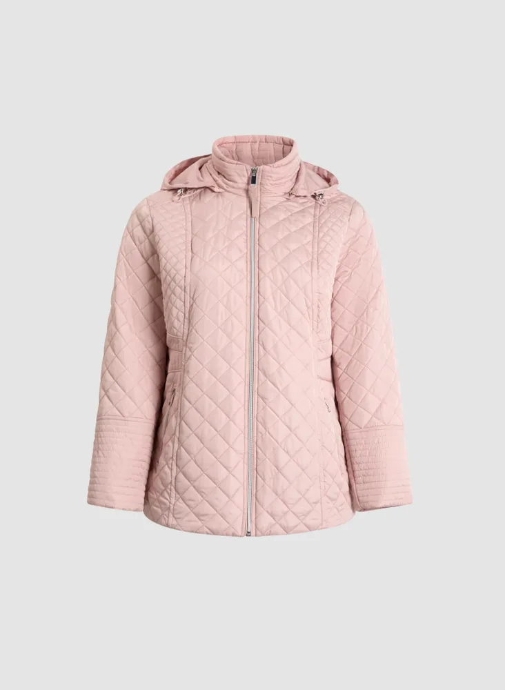 Diamond Quilted Raincoat