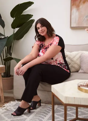 Floral Print Short Sleeve Top