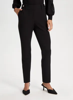 City Fit Button Detail Pants