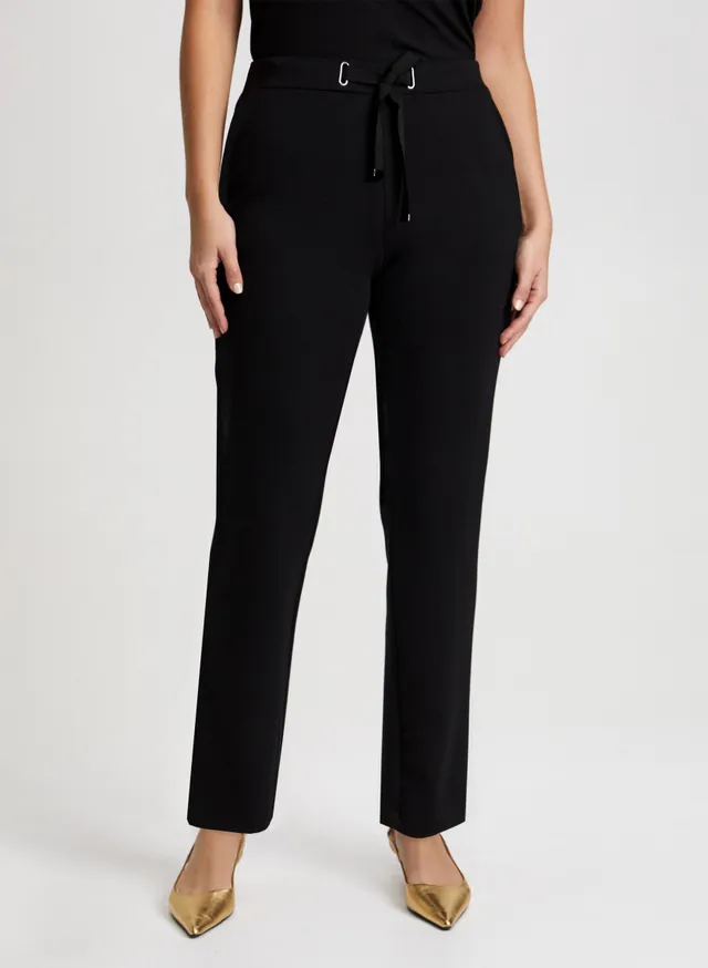 Laurra Pink | Straight-Leg Pants w/ Elastic Waist