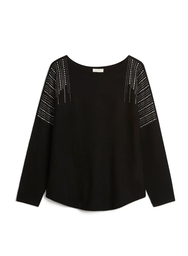 Pearl Detail Dolman Sleeve Sweater