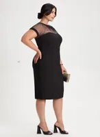 Mesh Sweetheart Sheath Dress