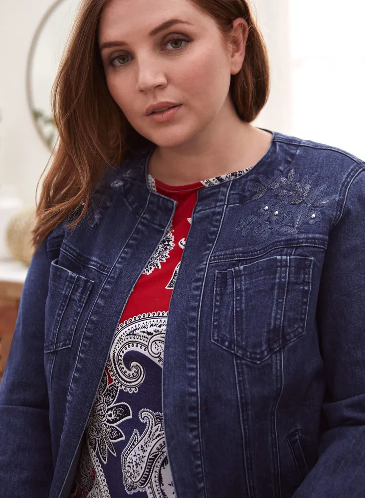 Embroidered Denim Jacket