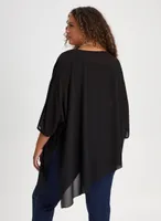 Asymmetric Overlay Tunic Top