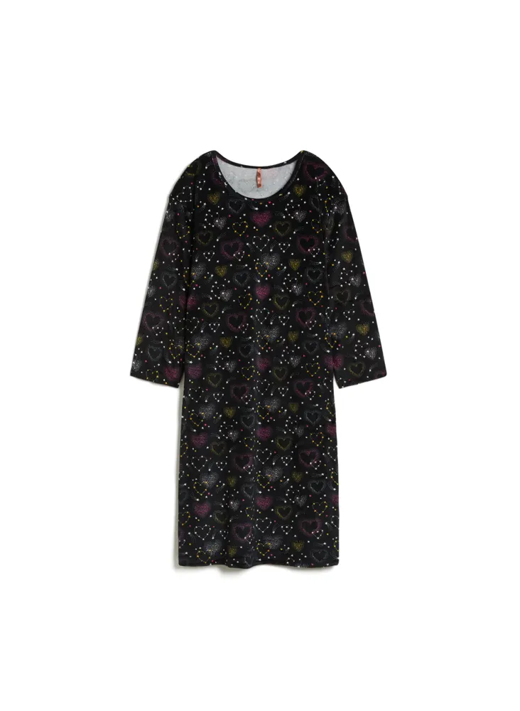Printed Velour Nightgown