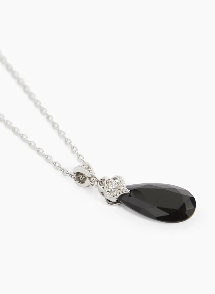 Teardrop Jewel Pendant Necklace