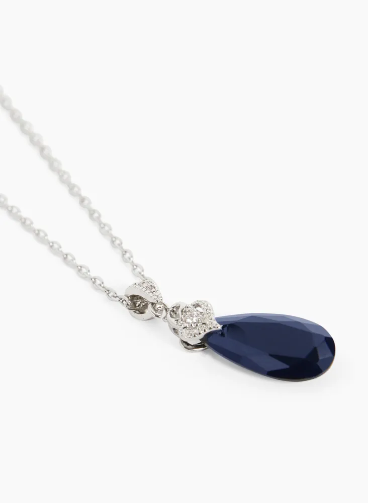 Teardrop Jewel Pendant Necklace