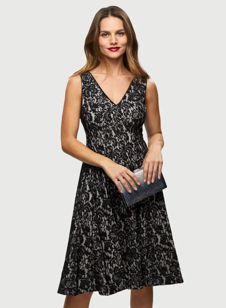 Floral Lace Sleeveless Dress