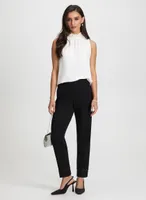 Pull-On Pearl Detail Pants