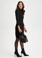 Zip Neck Sheath Dress