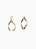 Twisted Elongated Hoop Earrings