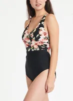 Floral Motif One-Piece Swimsuit