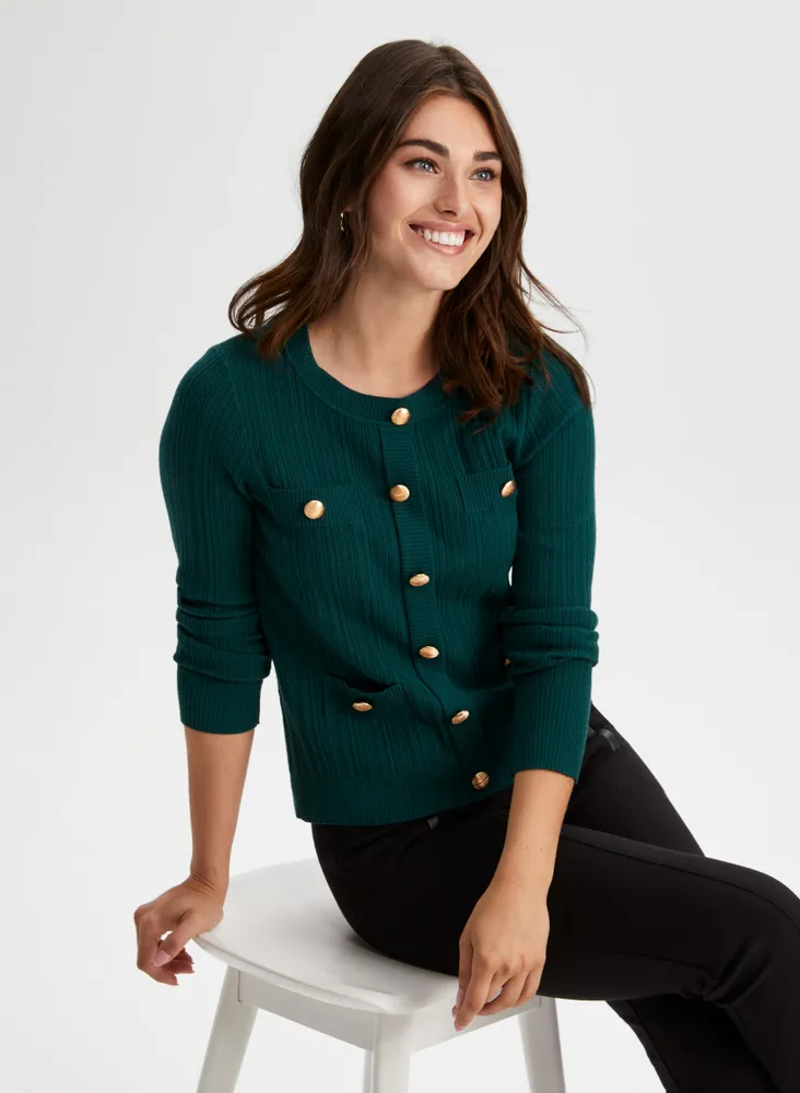 Button Detail Pullover Sweater