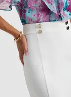 Button Detail Pencil Skirt