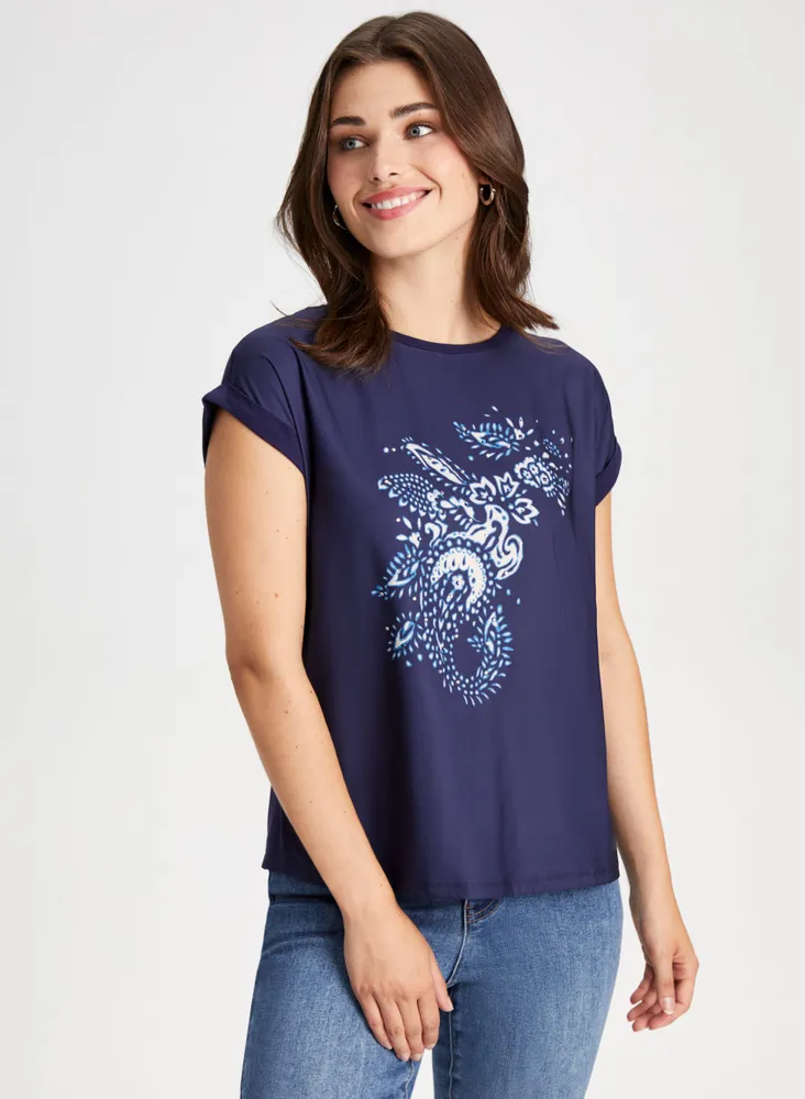 Paisley Print Tee