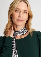 Houndstooth Print Necktie