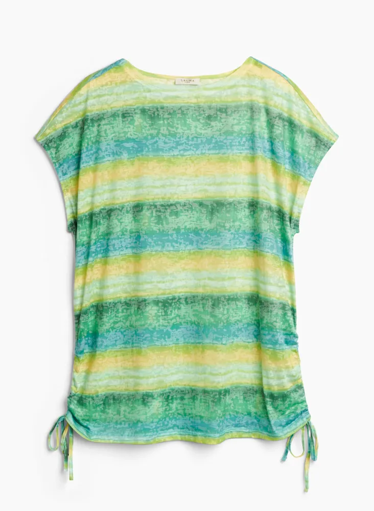 Tie Dye Stripe Print Top