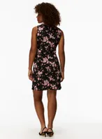 Floral Print Waist Detail Dress