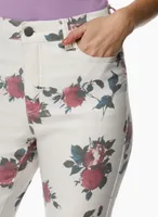 Floral Print Slim Leg Jeans
