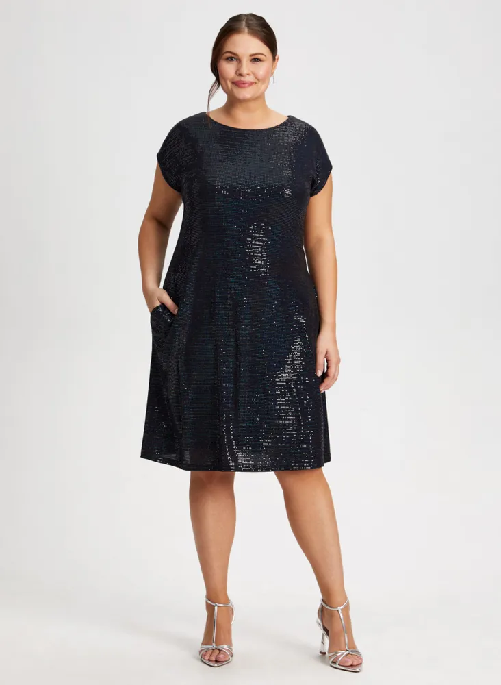 Cap Sleeve Sequin Dress