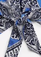 Paisley Print Tie Detail Tee