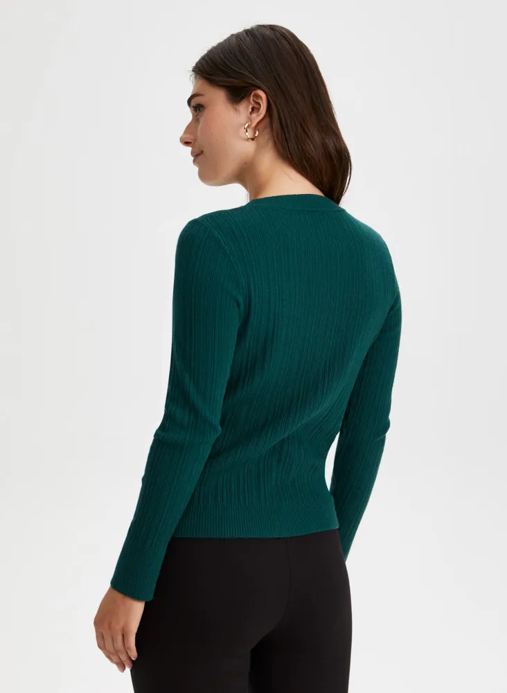 Button Detail Pullover Sweater