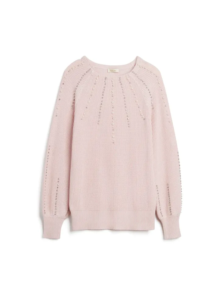 Pearl & Rhinestone Detail Sweater