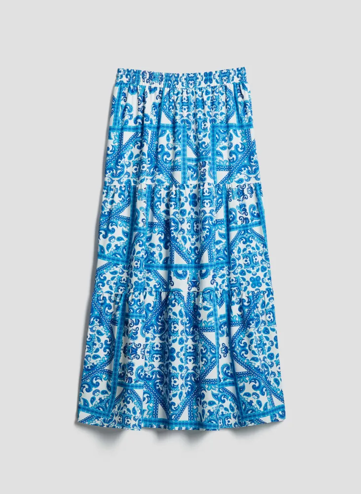 Paisley Print Maxi Skirt