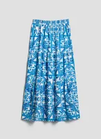 Paisley Print Maxi Skirt