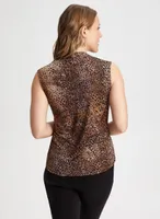 Leopard Print Sleeveless Top