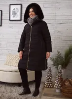 Stretch Vegan Down Quilted Coat