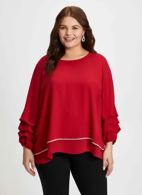 Tiered Sleeve Blouse